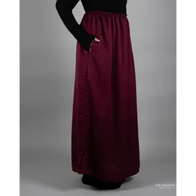 Maroon Nida Flowy Skirt