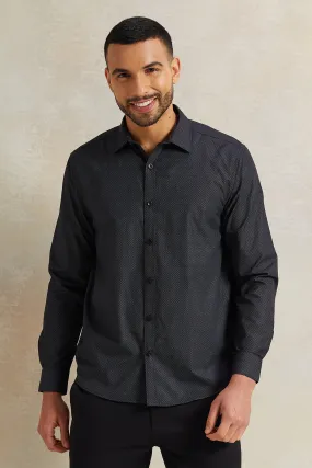 Me Print Black Stand-Up Pack Shirt