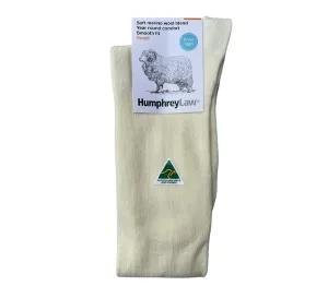 Merino Wool Women's Knee High Socks in Natural - Aussie Made