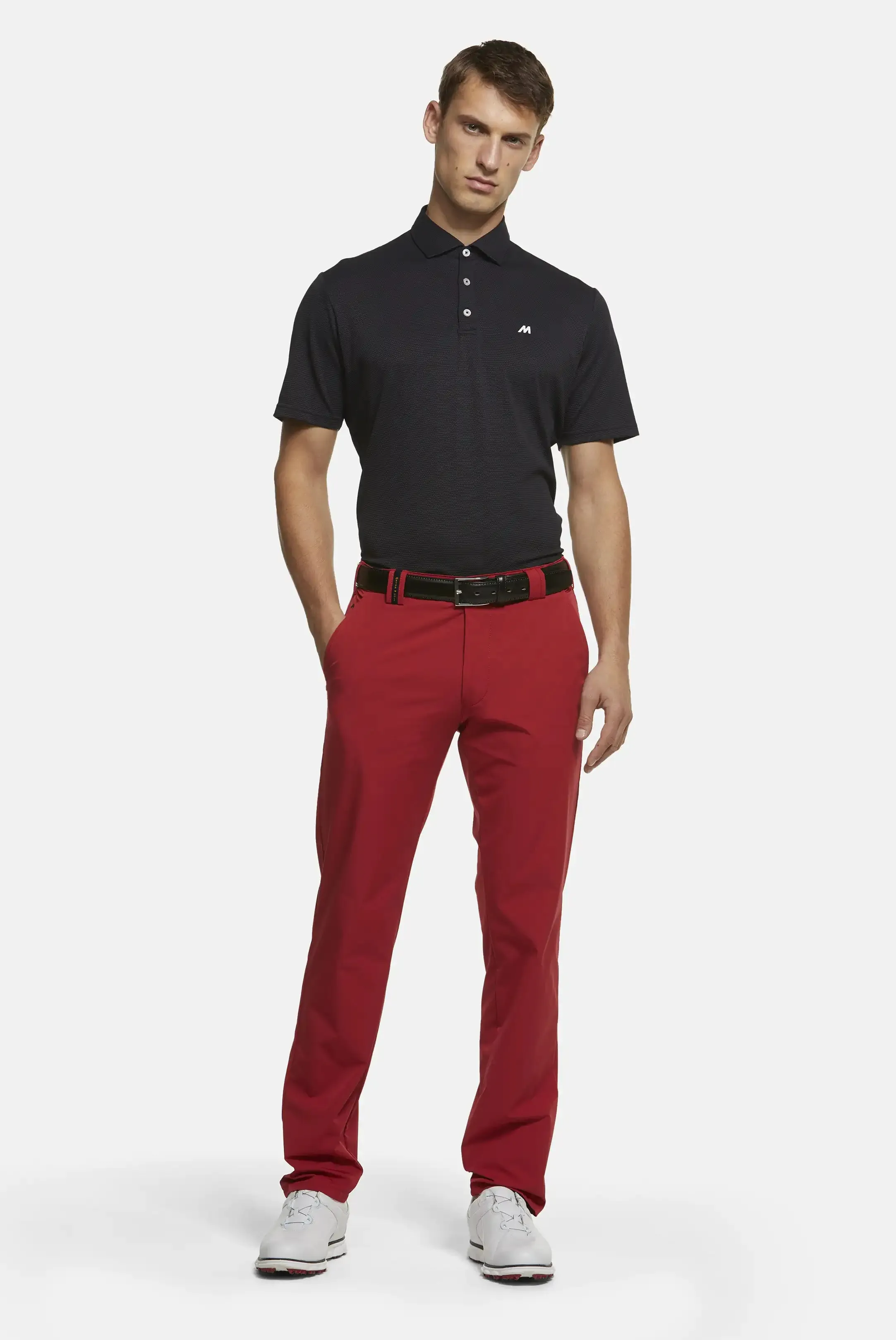 MEYER Golf Trousers - Augusta 8070 High Performance Chinos - Red