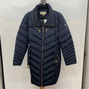 Michael Kors Women's Size PXL Navy Solid Coat