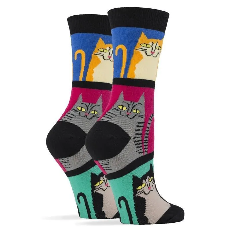 Mod Meow Men's Crew Socks