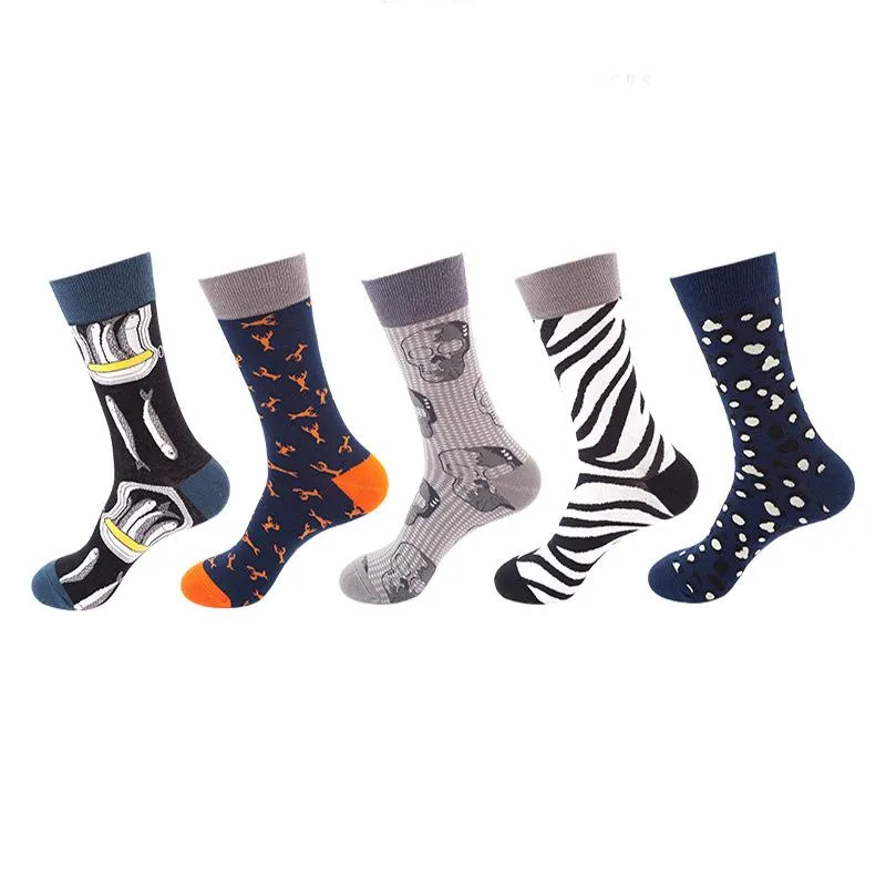 Mox JT Funny Socks Sets for Autumn and Winter - 5 Pairs/Set