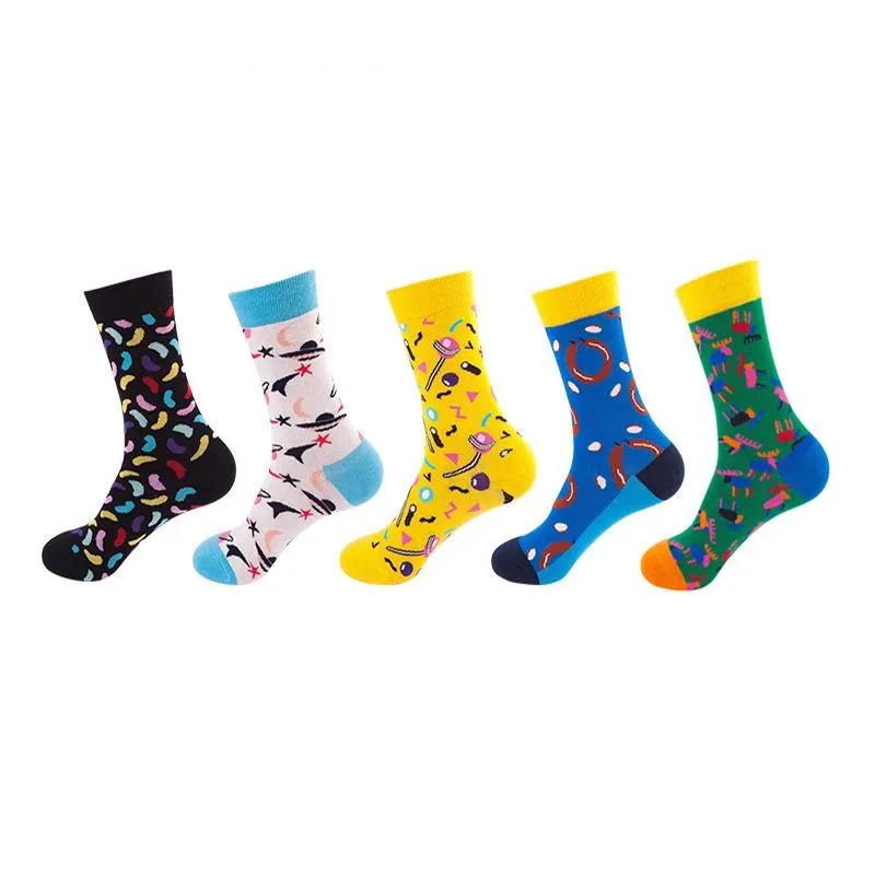 Mox JT Funny Socks Sets for Autumn and Winter - 5 Pairs/Set