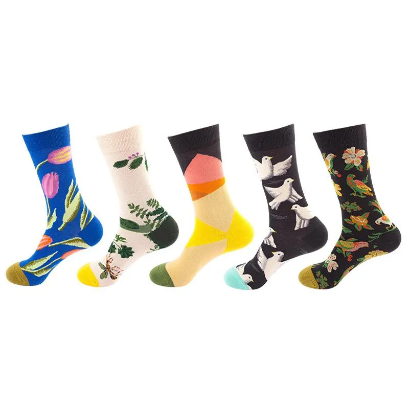 Mox JT Funny Socks Sets for Autumn and Winter - 5 Pairs/Set