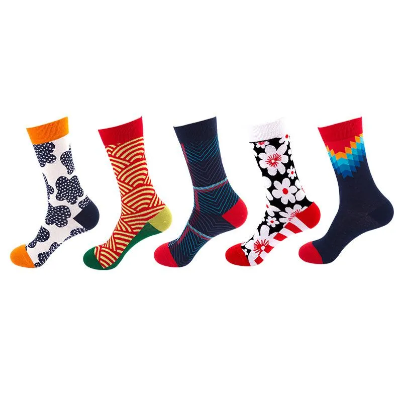 Mox JT Funny Socks Sets for Autumn and Winter - 5 Pairs/Set