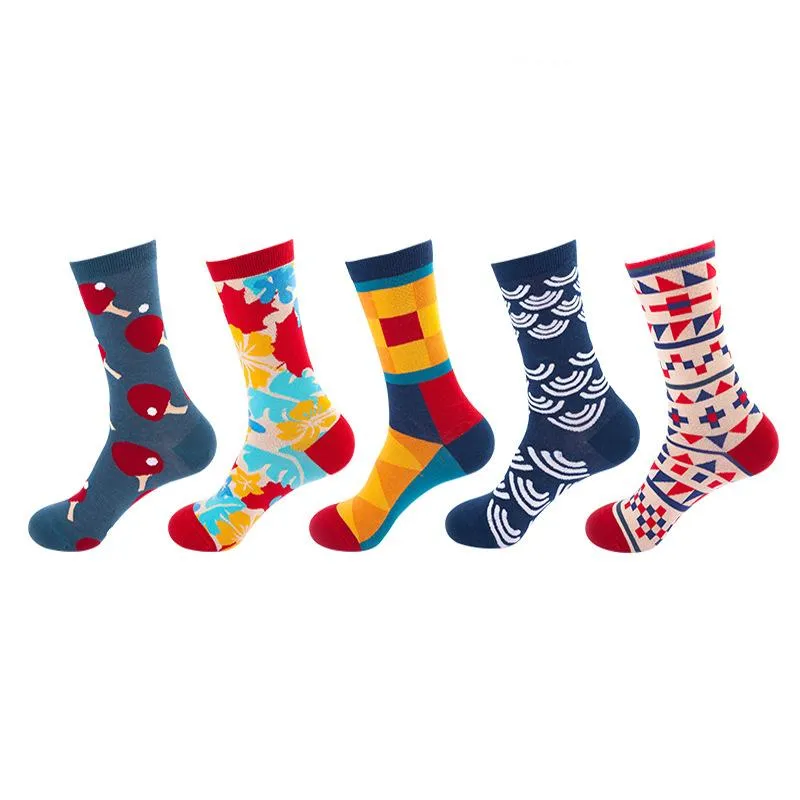 Mox JT Funny Socks Sets for Autumn and Winter - 5 Pairs/Set