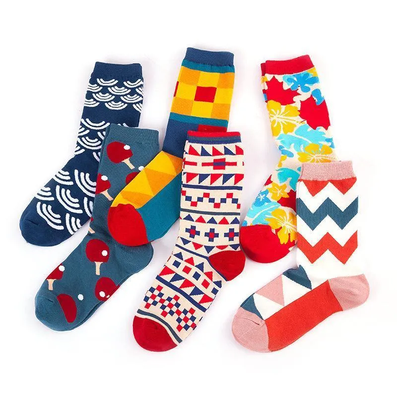 Mox JT Funny Socks Sets for Autumn and Winter - 5 Pairs/Set