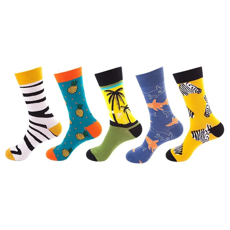 Mox JT Funny Socks Sets for Autumn and Winter - 5 Pairs/Set