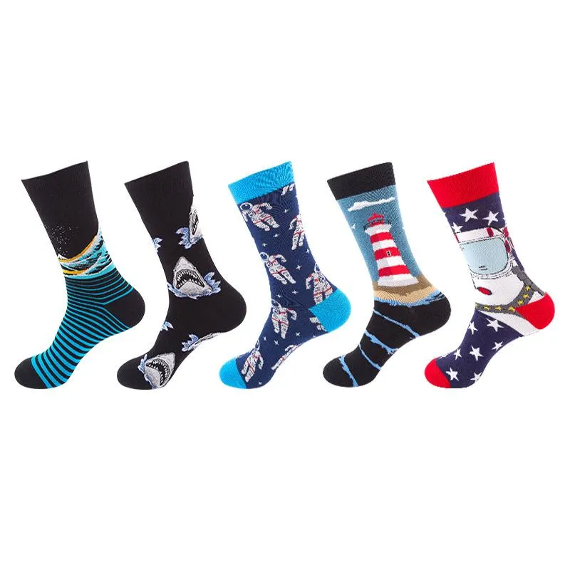 Mox JT Funny Socks Sets for Autumn and Winter - 5 Pairs/Set