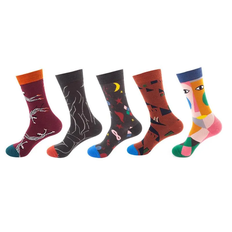 Mox JT Funny Socks Sets for Autumn and Winter - 5 Pairs/Set