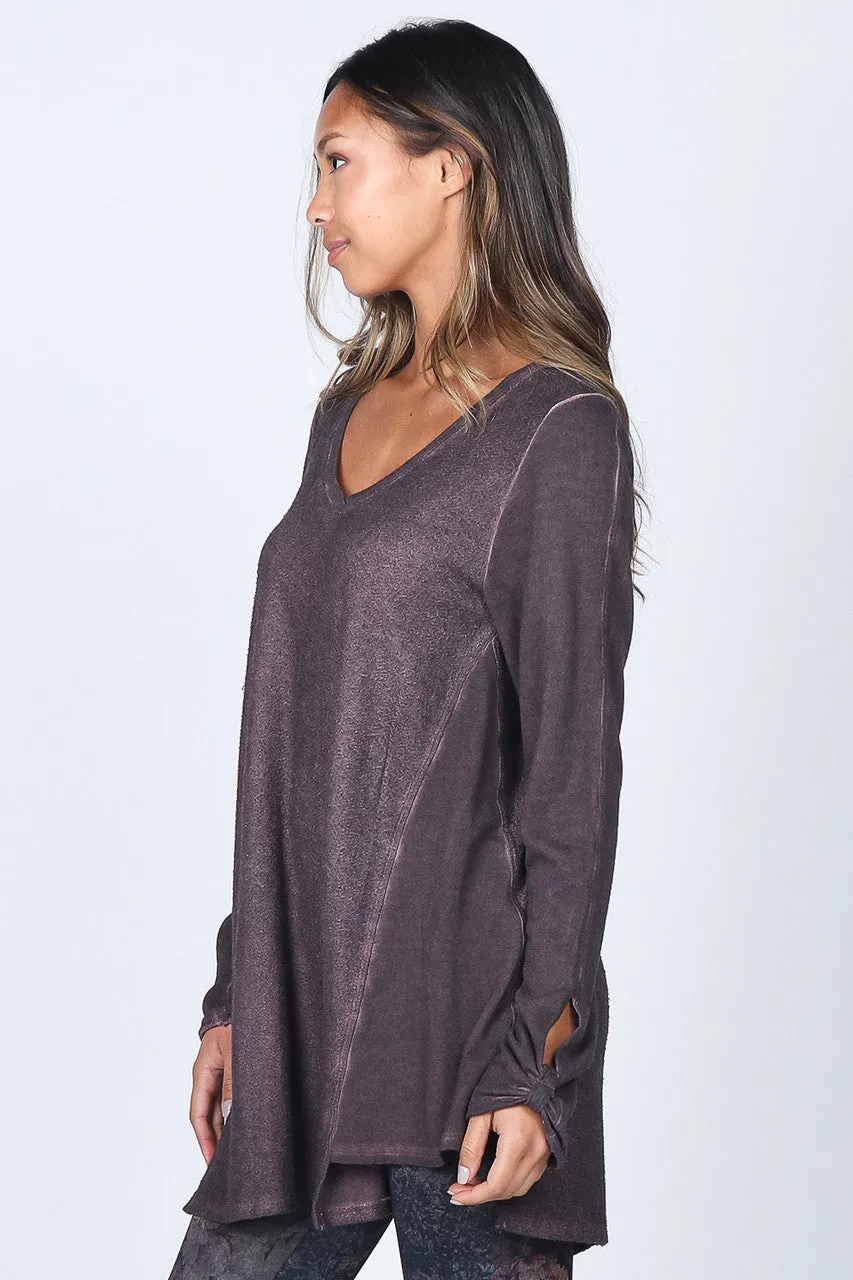 M.Rena Reverse French Terry Tunic Top - Fig