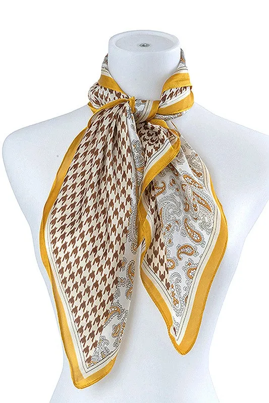 Multi Print Silk Scarf