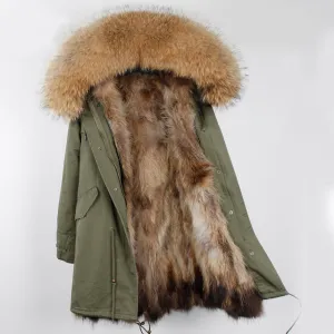 Natural Fur Green Parka