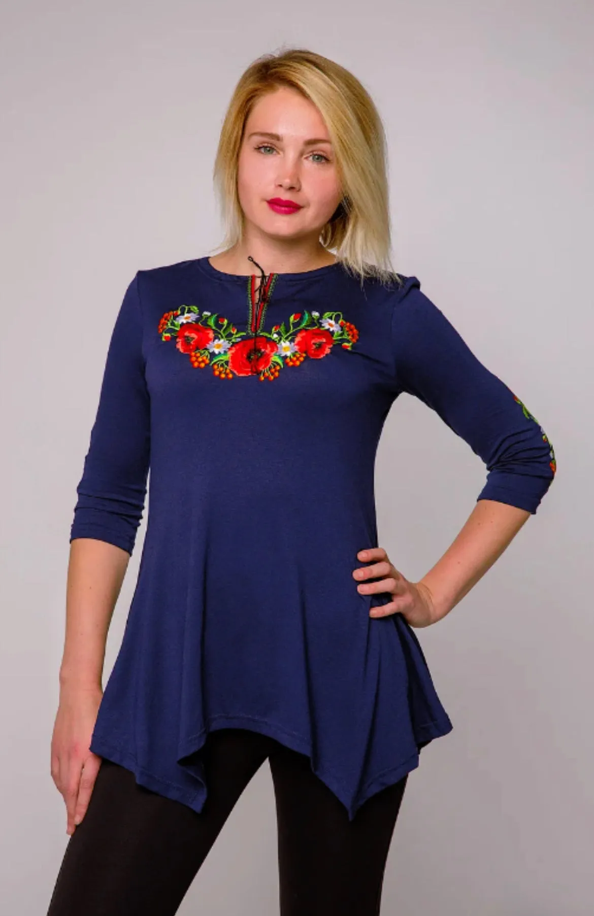 Navy Tunic “Poppies”