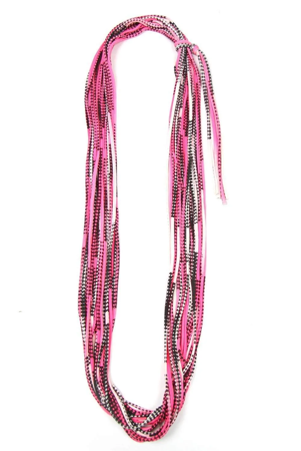 Necklush Infinity Scarf / Hot Pink & Black / Unisex