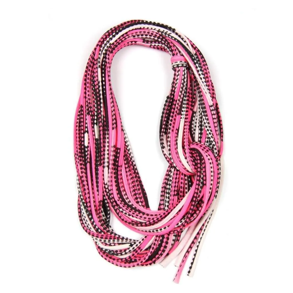 Necklush Infinity Scarf / Hot Pink & Black / Unisex