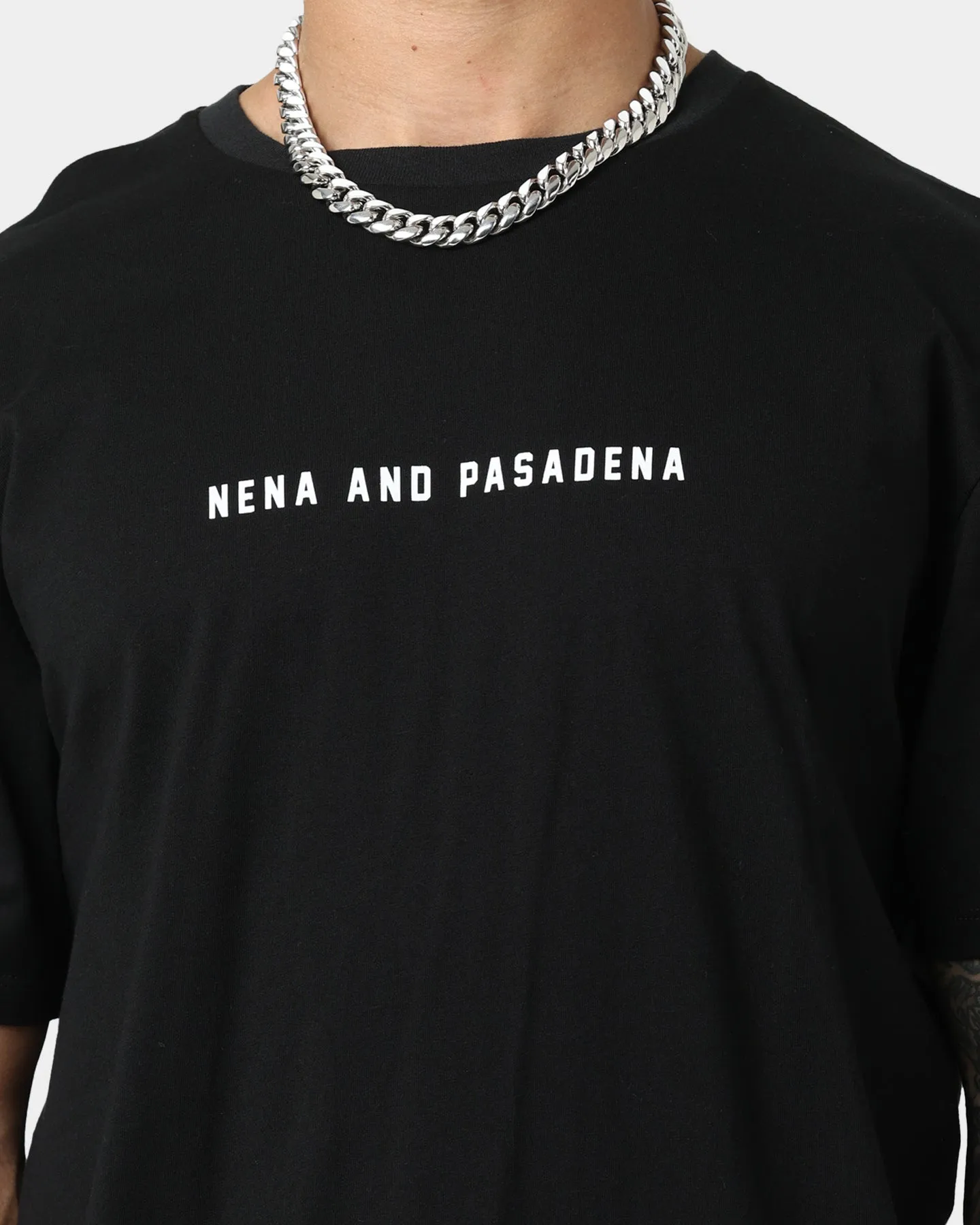 Nena and Pasadena Heartache Cape Back T-Shirt Jet Black