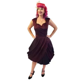 Night at the Opera Dress in Oxblood Red