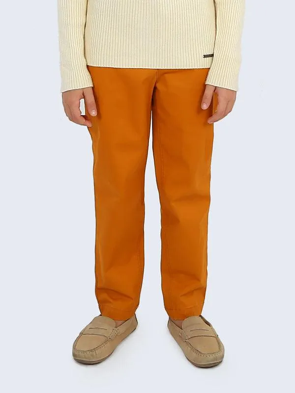 One Friday Mustard Solid Trouser