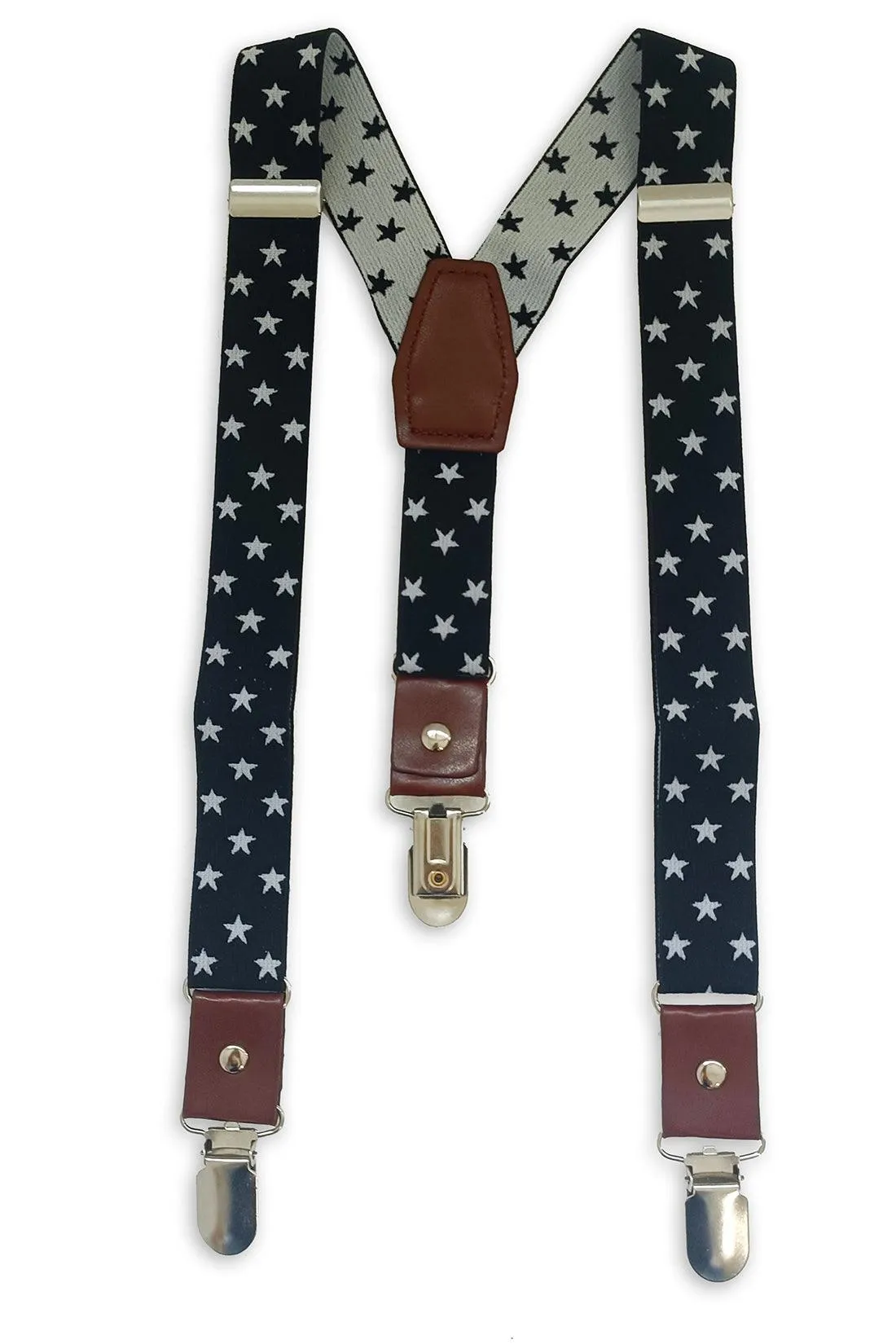 One Friday White Star Print Suspender