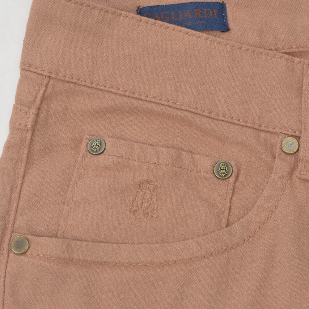 Orange Ringspun Five Pocket Trousers