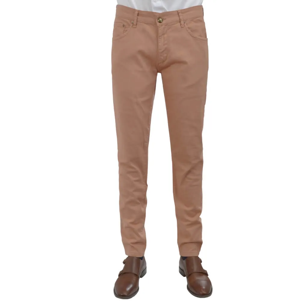 Orange Ringspun Five Pocket Trousers