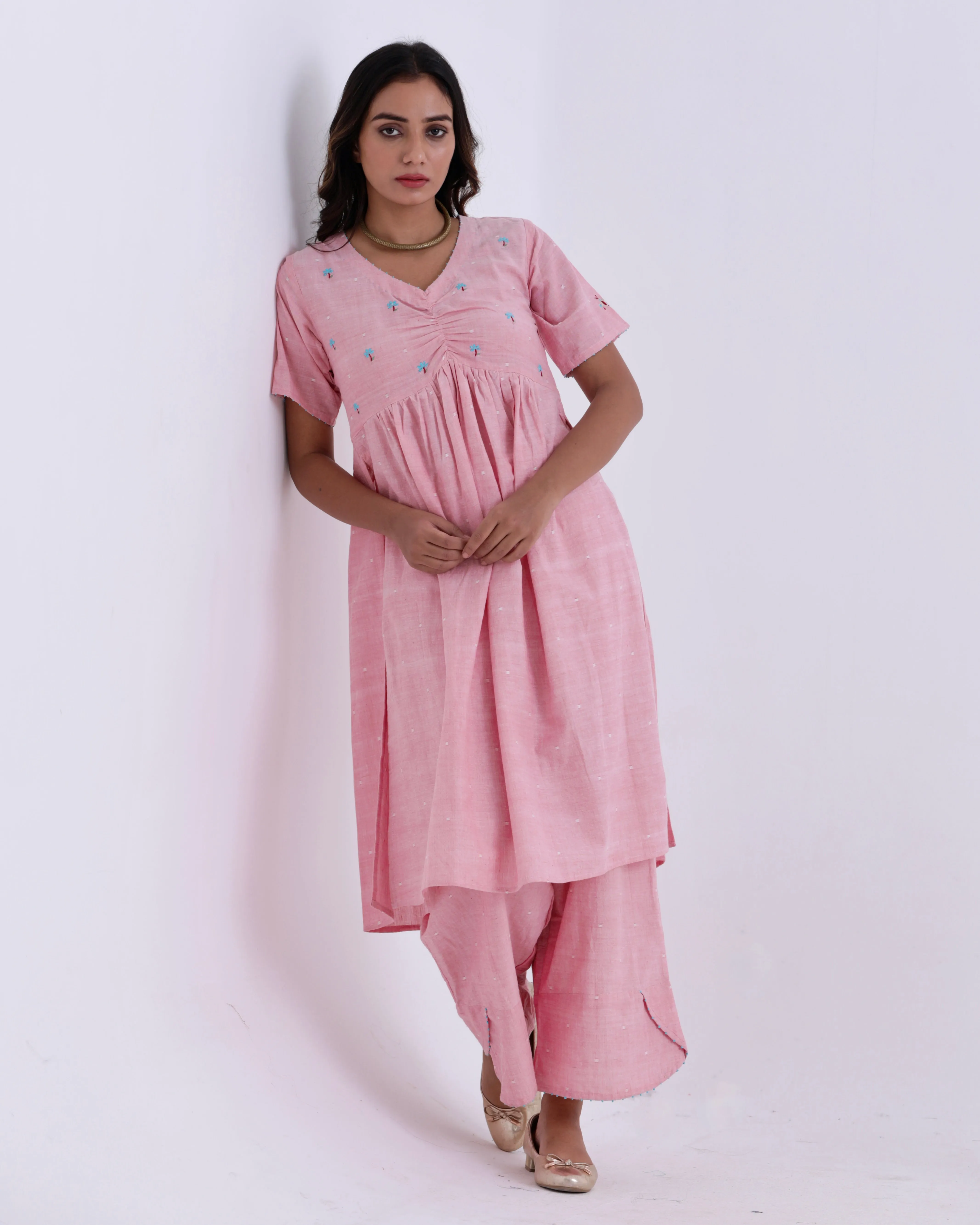 Pink Shiuli kurta set