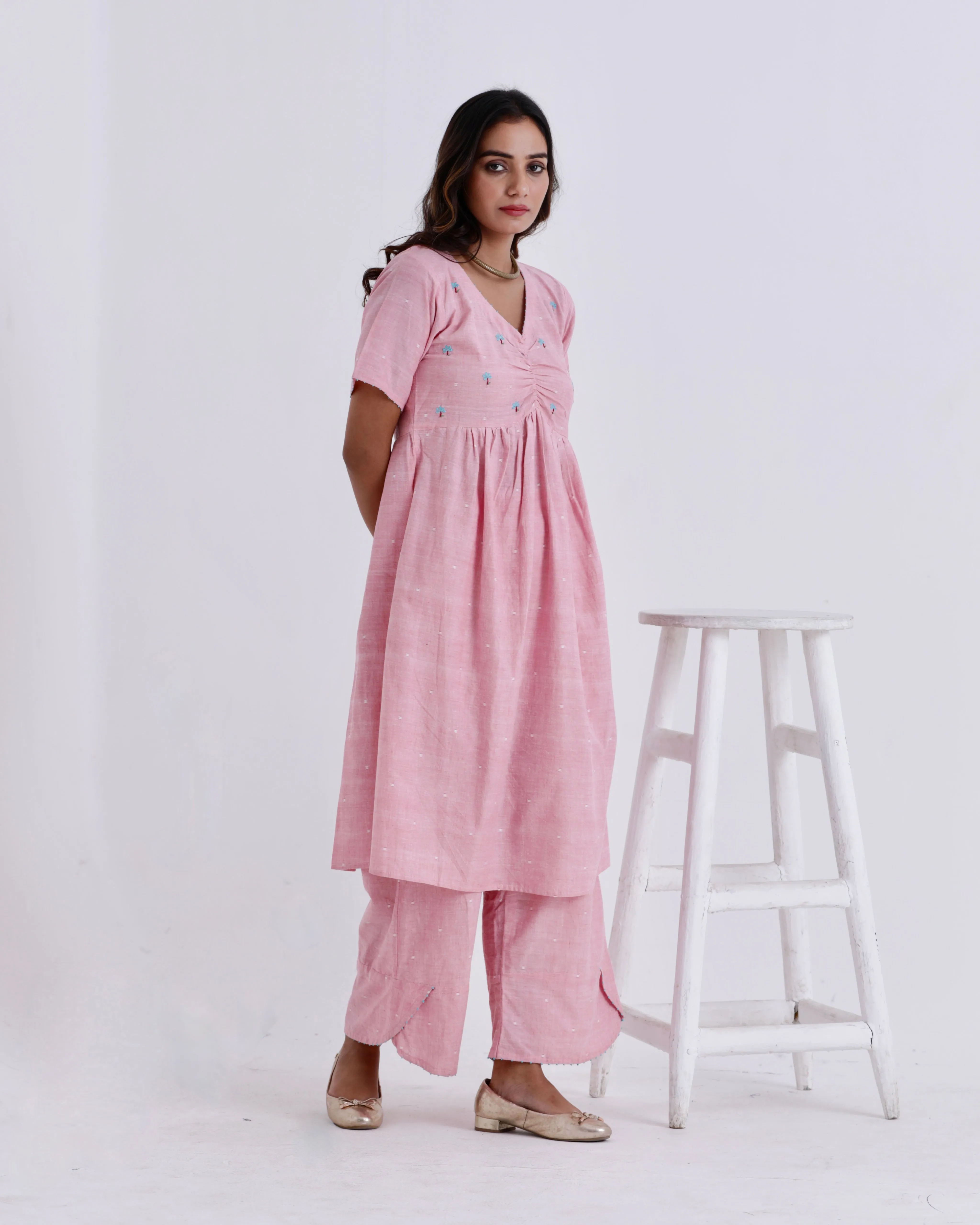 Pink Shiuli kurta set