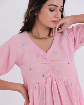 Pink Shiuli kurta set