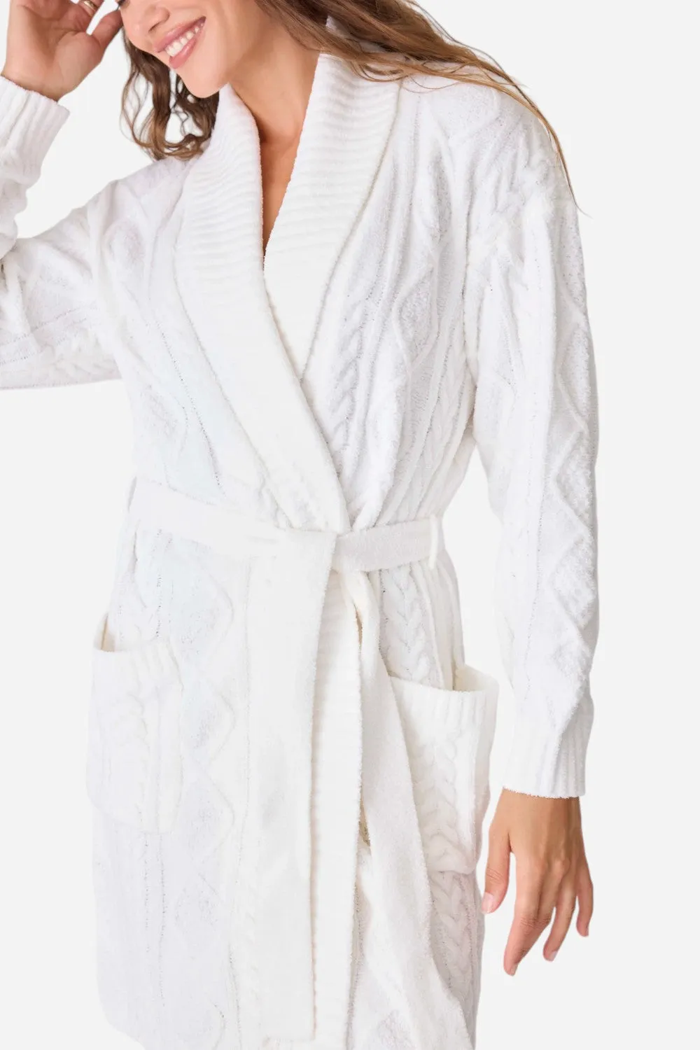 PJ Salvage Robe Cable Crew Ivory