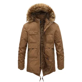 Plush Lined Male Parka Jacket (4 colors)