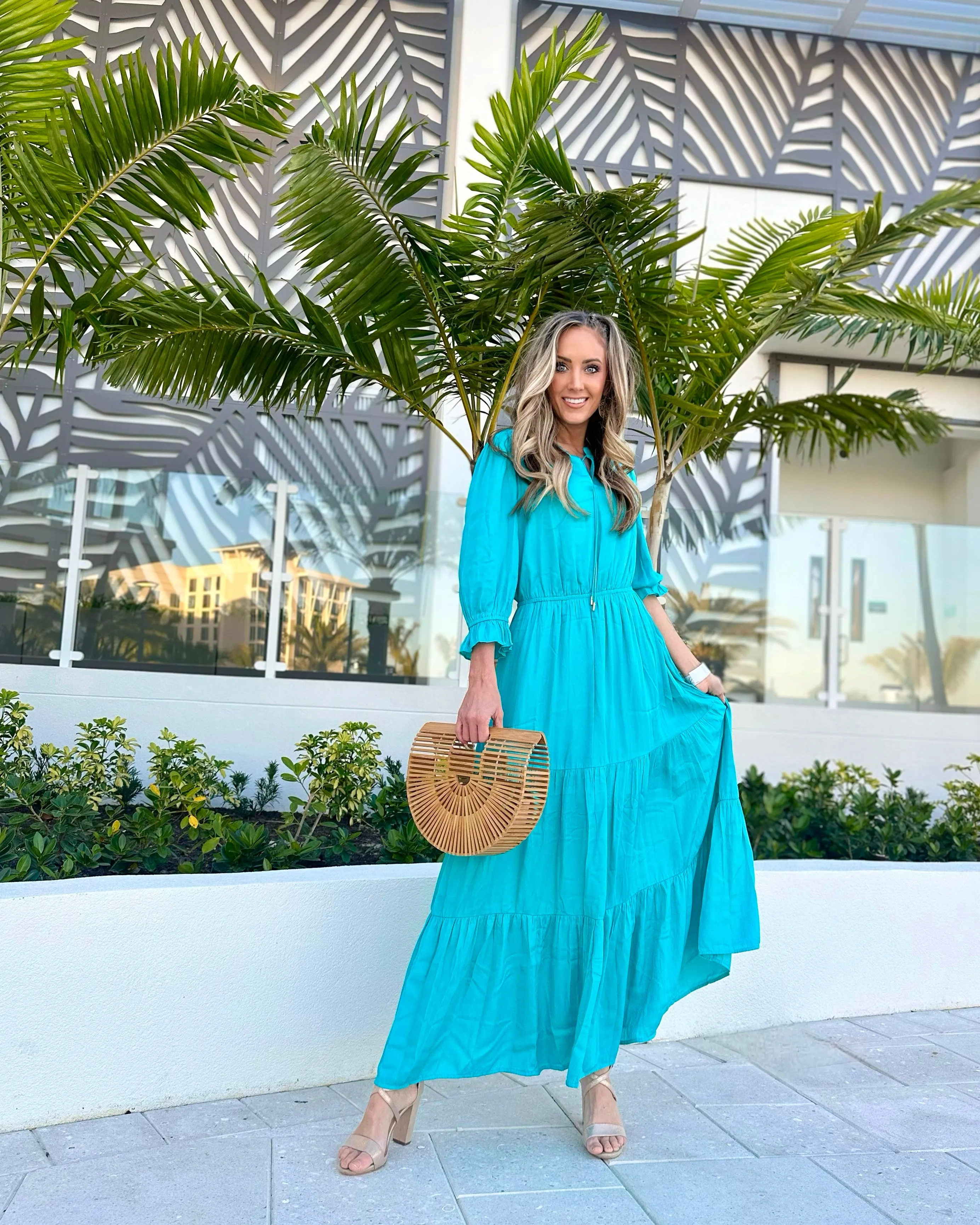 Pretty In Teal Maxi Dress