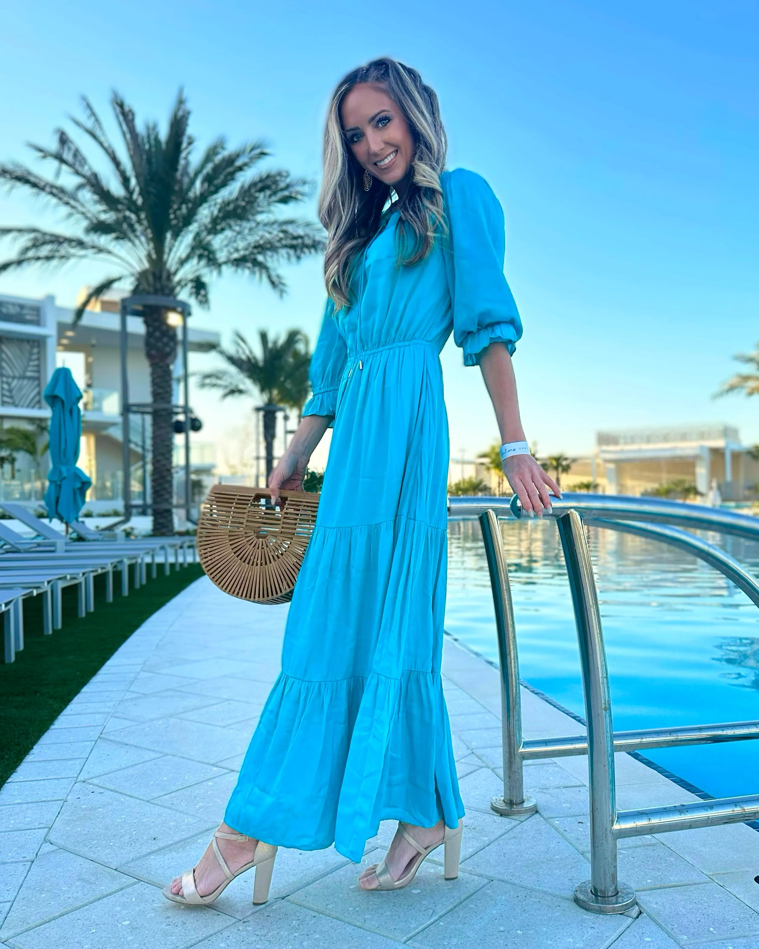 Pretty In Teal Maxi Dress