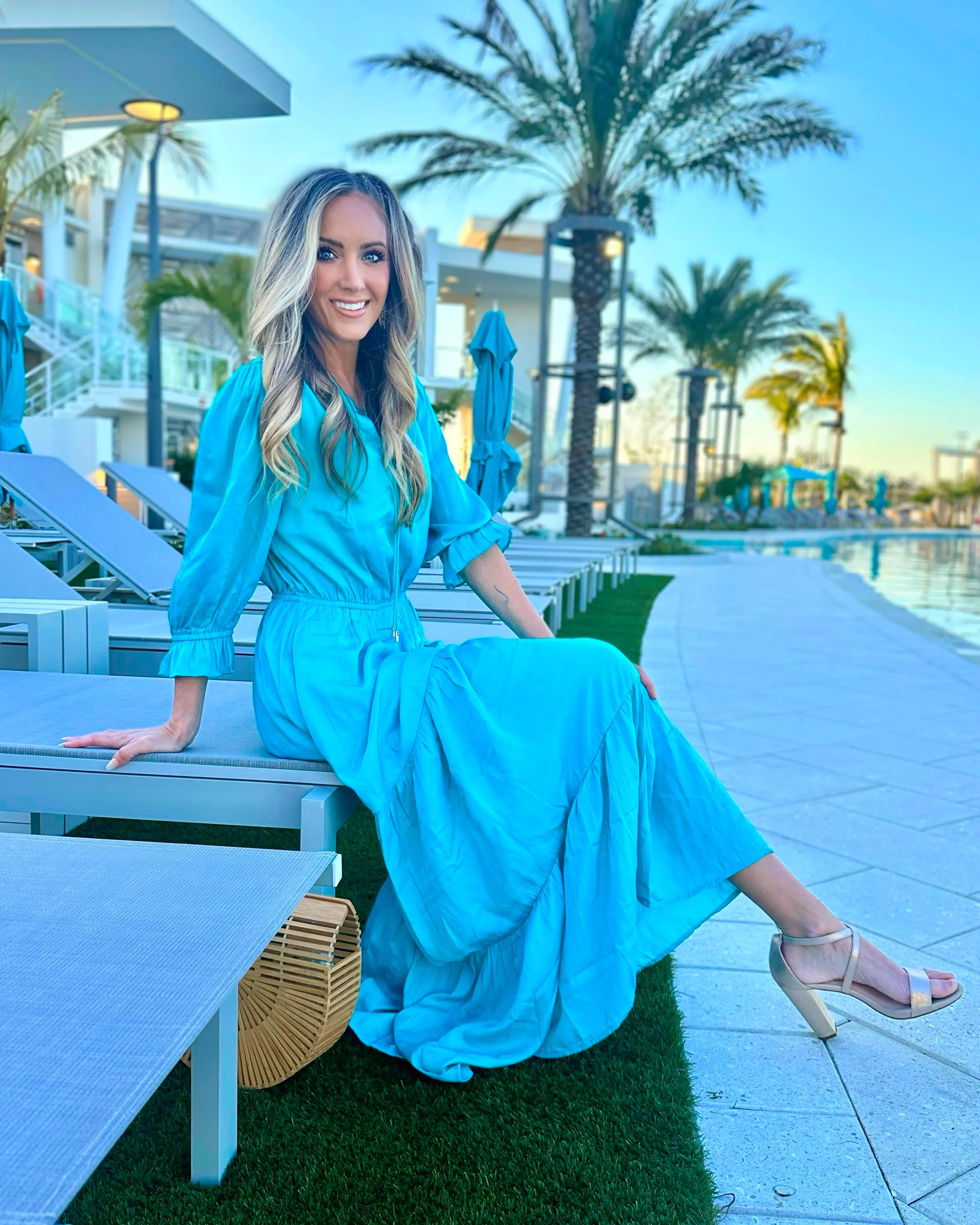 Pretty In Teal Maxi Dress