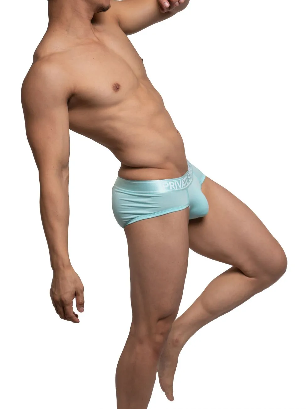 Private Structure PBUZ3748 Platinum Bamboo Contour Briefs Color Lite Cyan