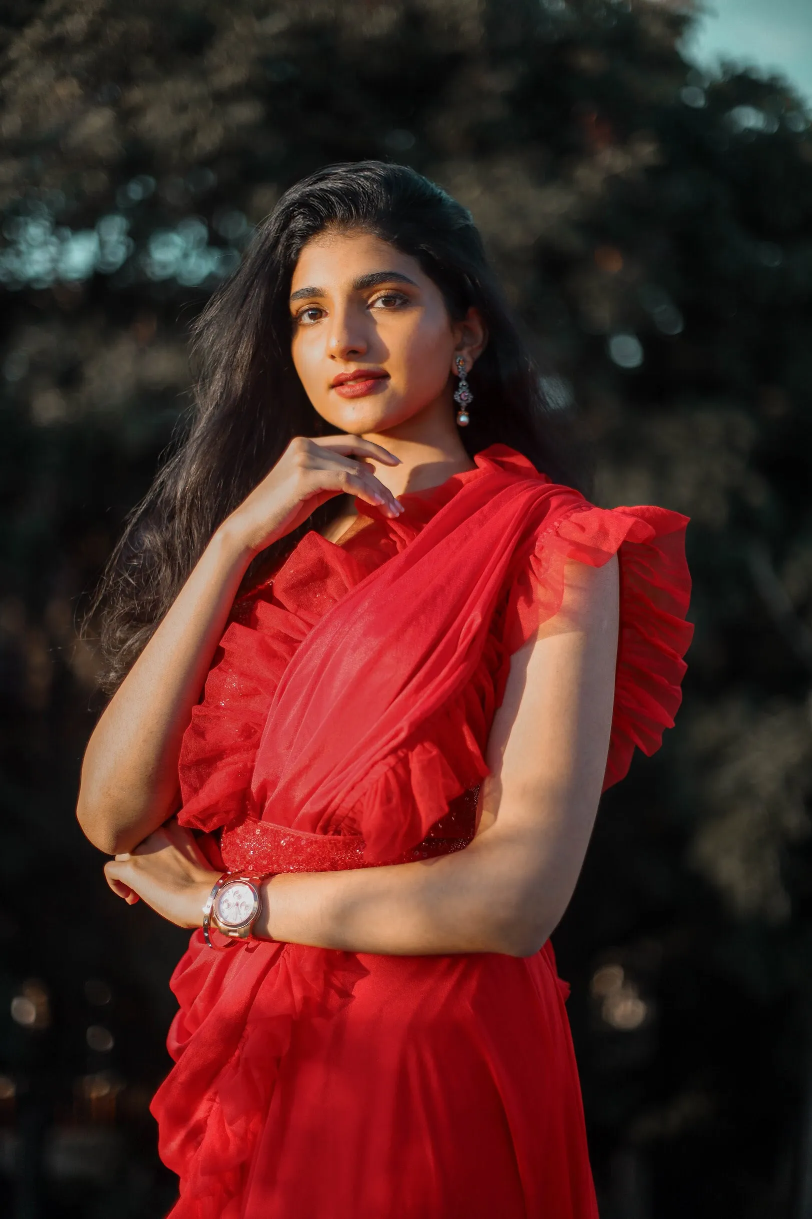 Ruby Red Drape Skirt