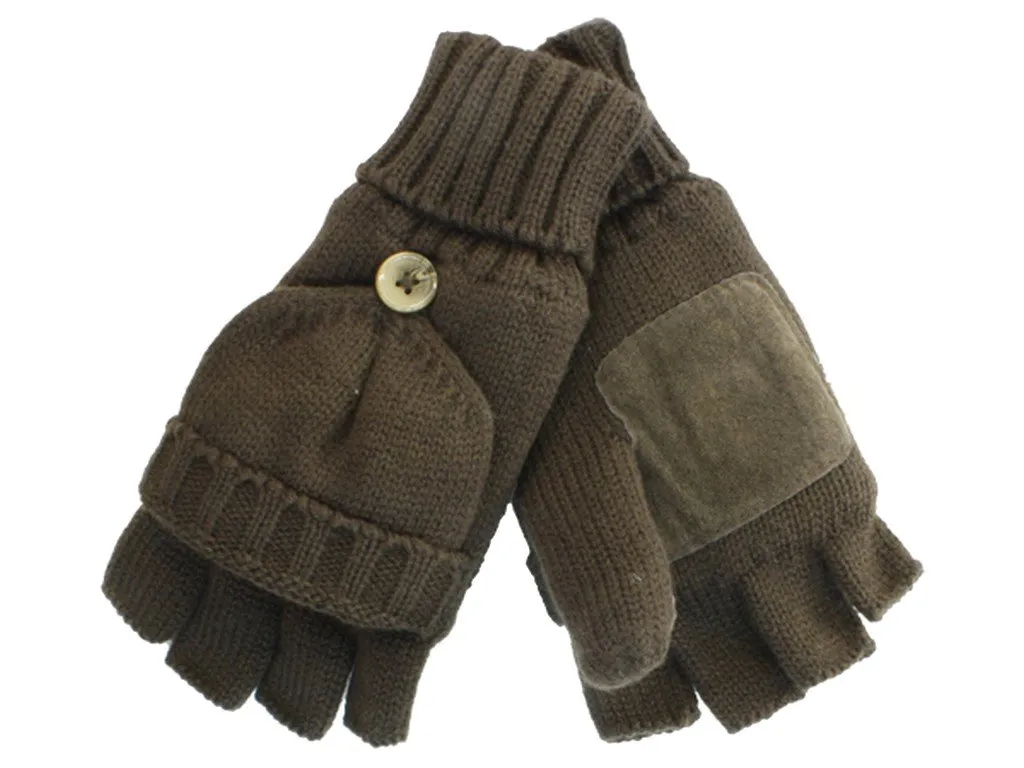 Sakkas Insulated Knit Fingerless Mitten Gloves