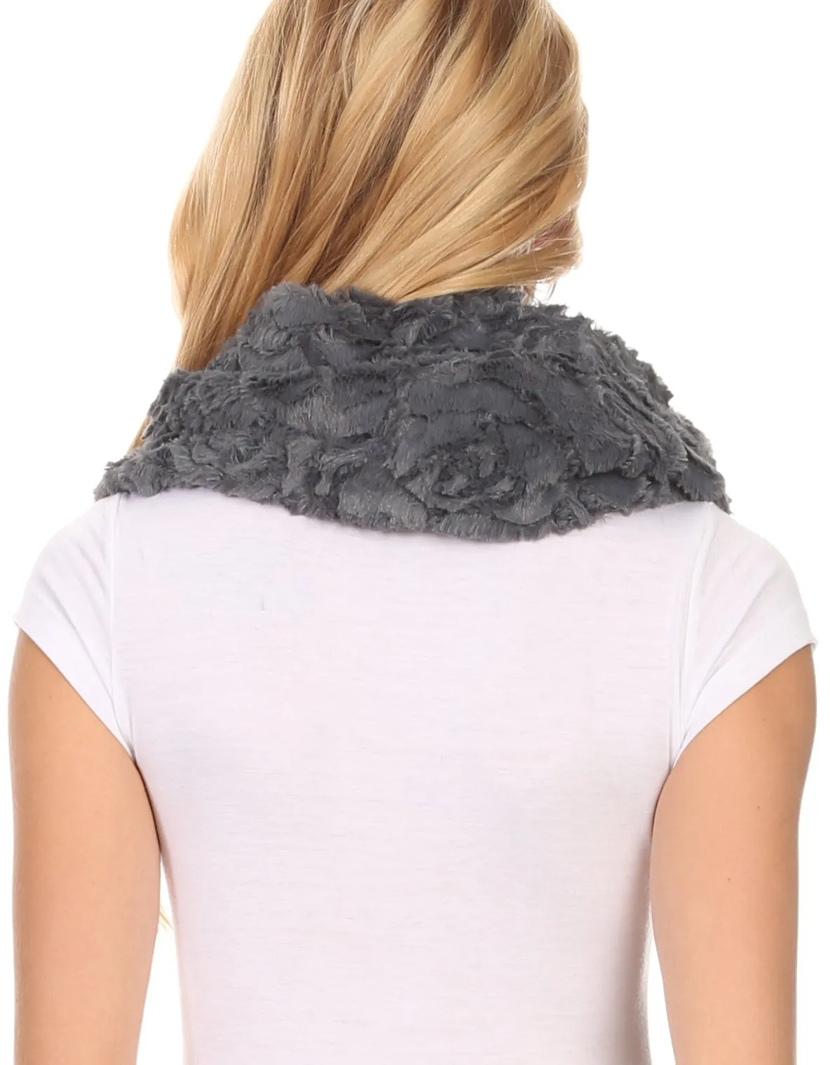 Sakkas Mellah Long Wide Soft Fuzzy Furry Fur Infinity Fall Winter Wrap Scarf