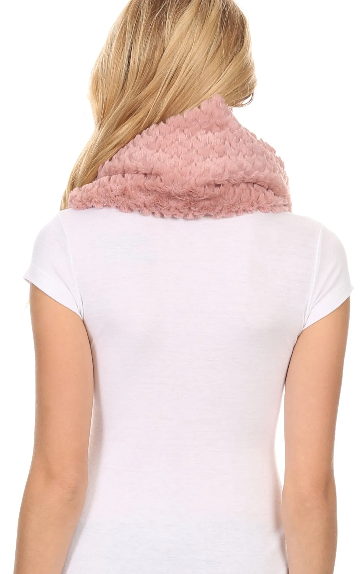 Sakkas Pulle Long Wide Flowing Comfortable Soft Fuzzy Fur Infinity Wrap Scarf