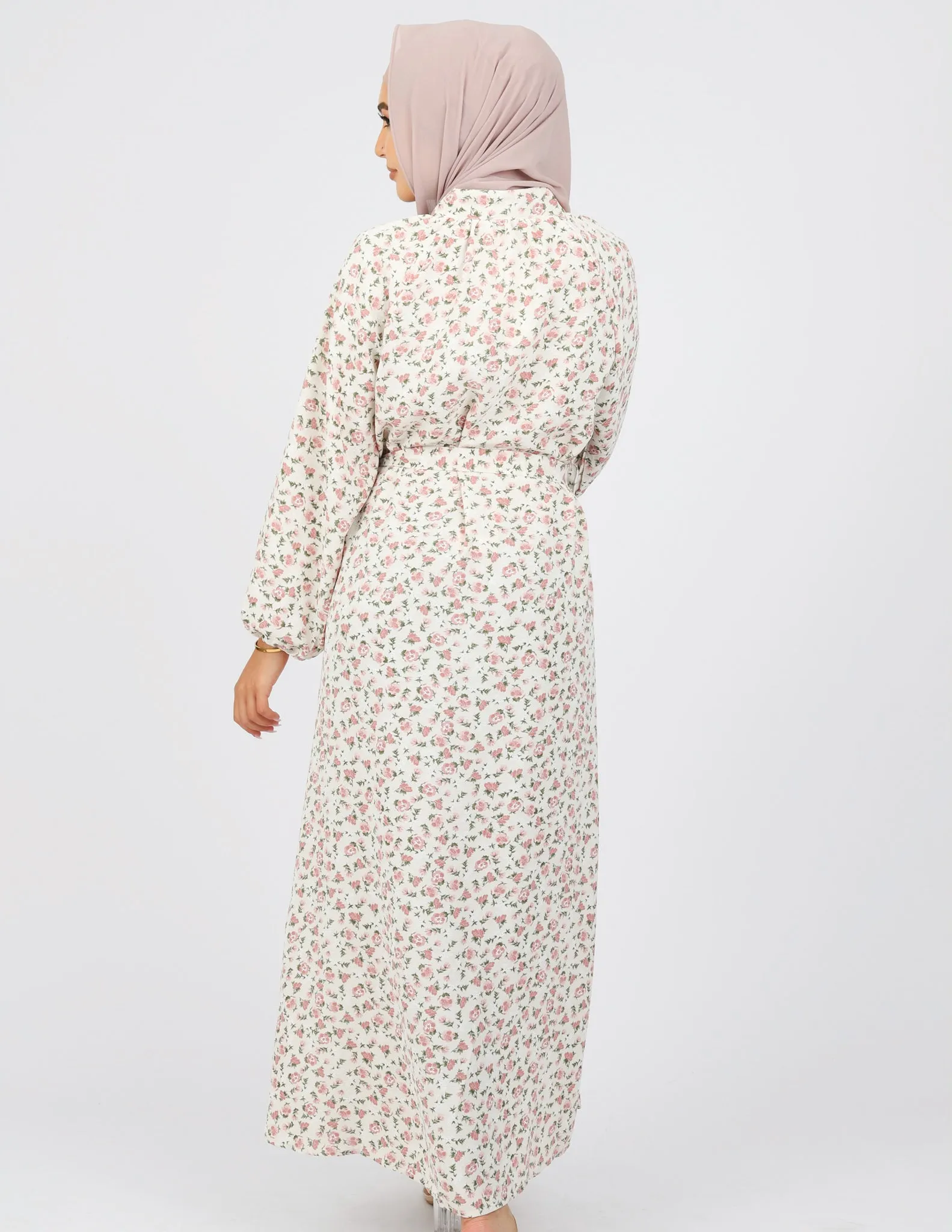 Sara Linen Print Dress