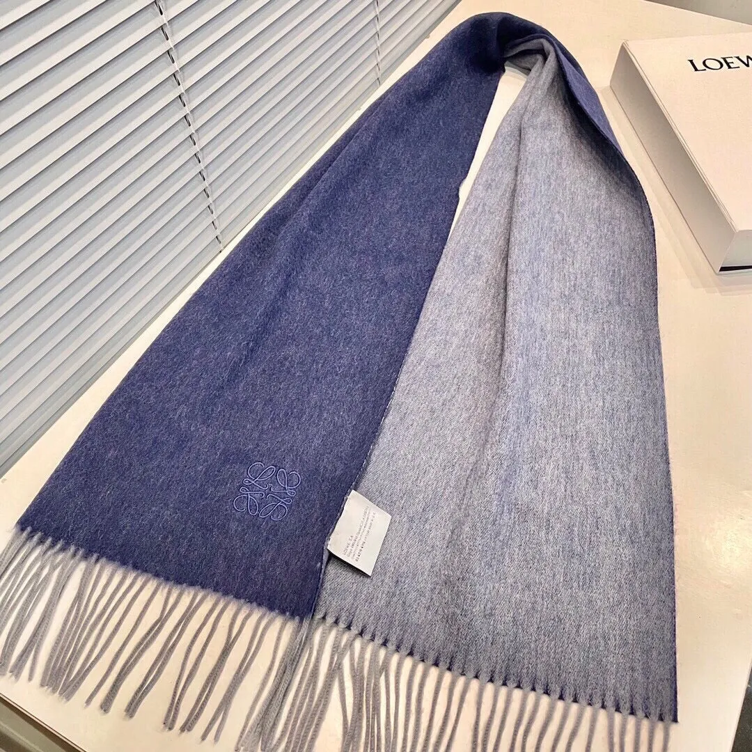 SCARF 190 CM IN INDIGO BLUE LAMBSWOOL 413841