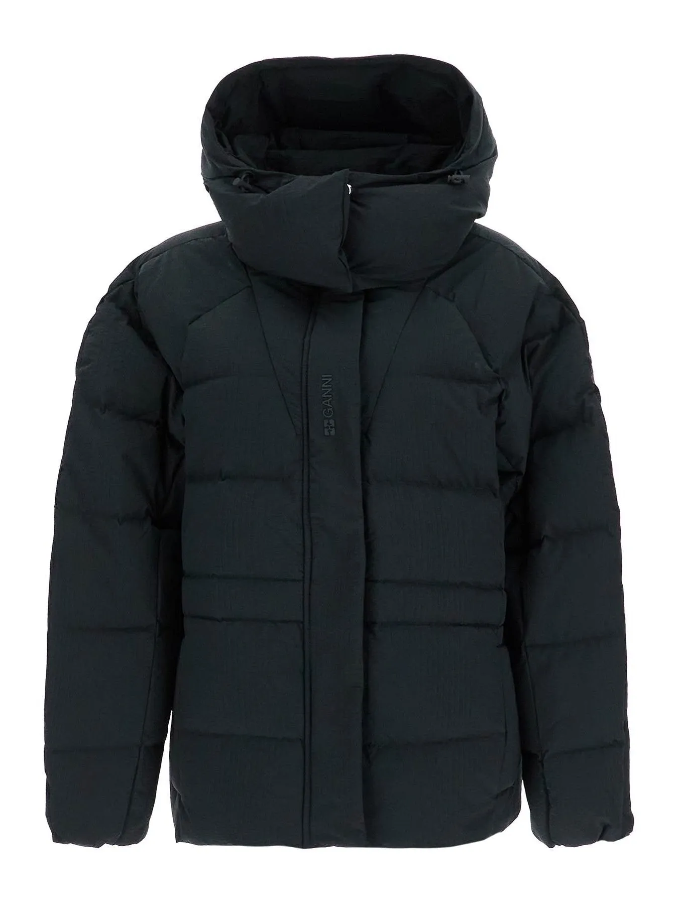 Seersucker Puffer Coat