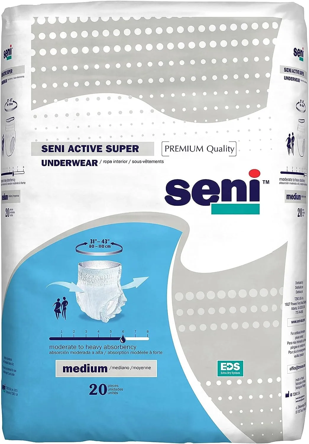 Seni Active Super Protective Underwear - Moderate to Heavy Absorbency