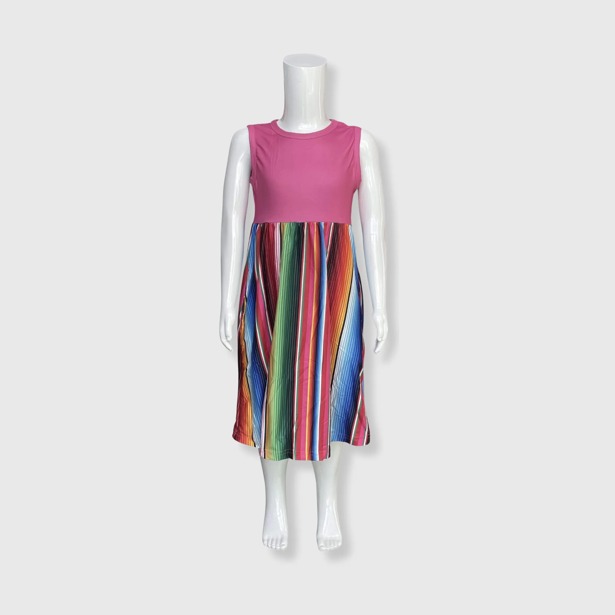 Serape Pink Maxi Dress Kids