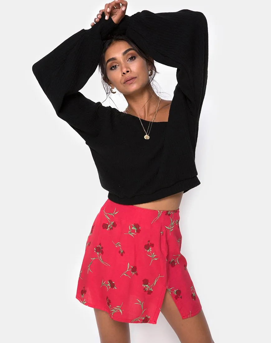 Sheny Mini Skirt in Rouge Rose Pink