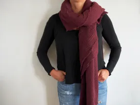 SHOP for a Cause! Maroon Gauze Blanket Scarf