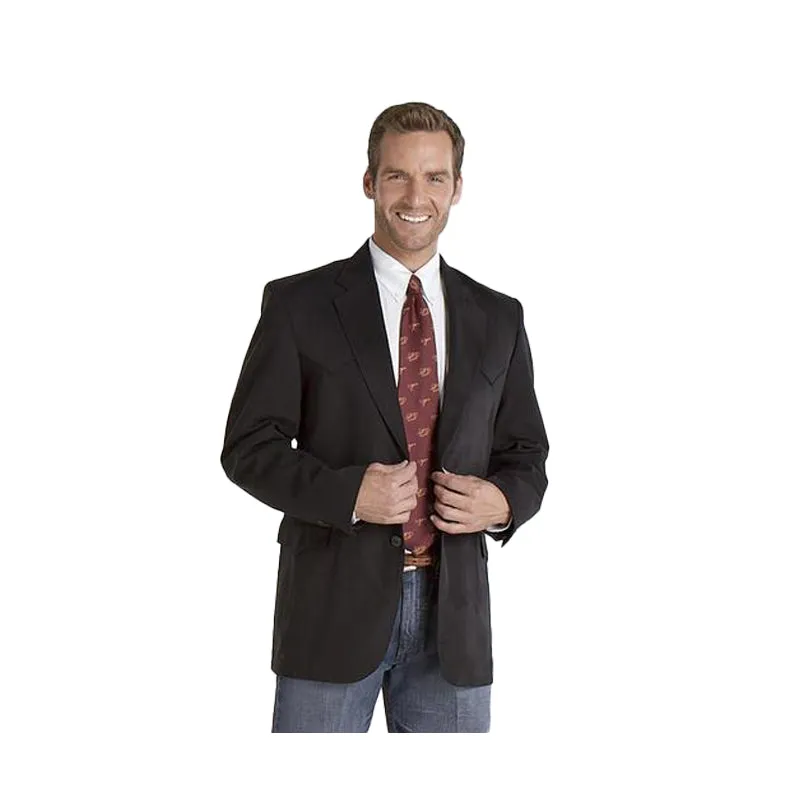 Sidran Circle S Men's Houston Microsuede Black Sport Coat