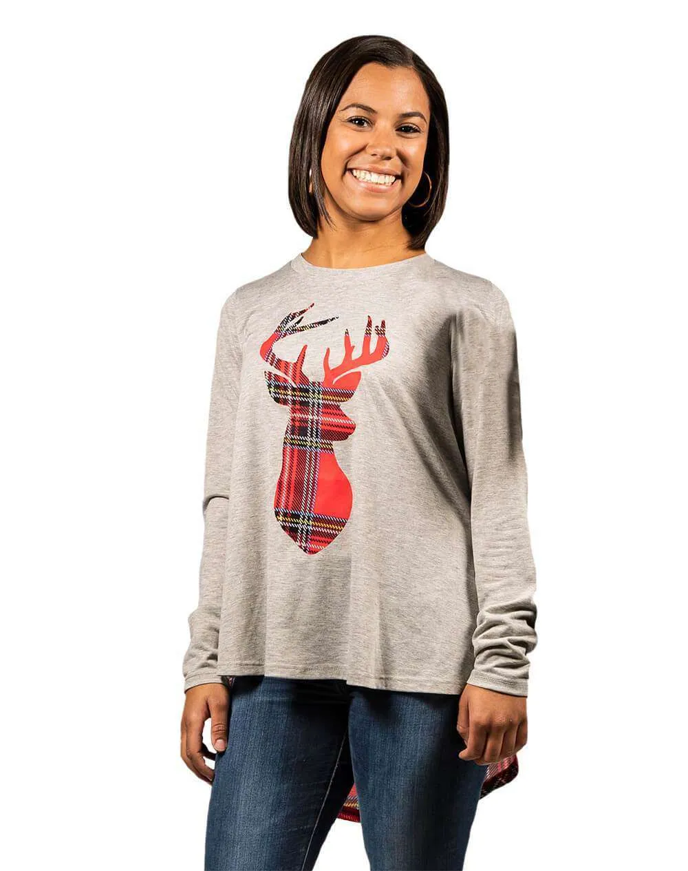 Simply Southern | Tunic ~ Plaid Reindeer