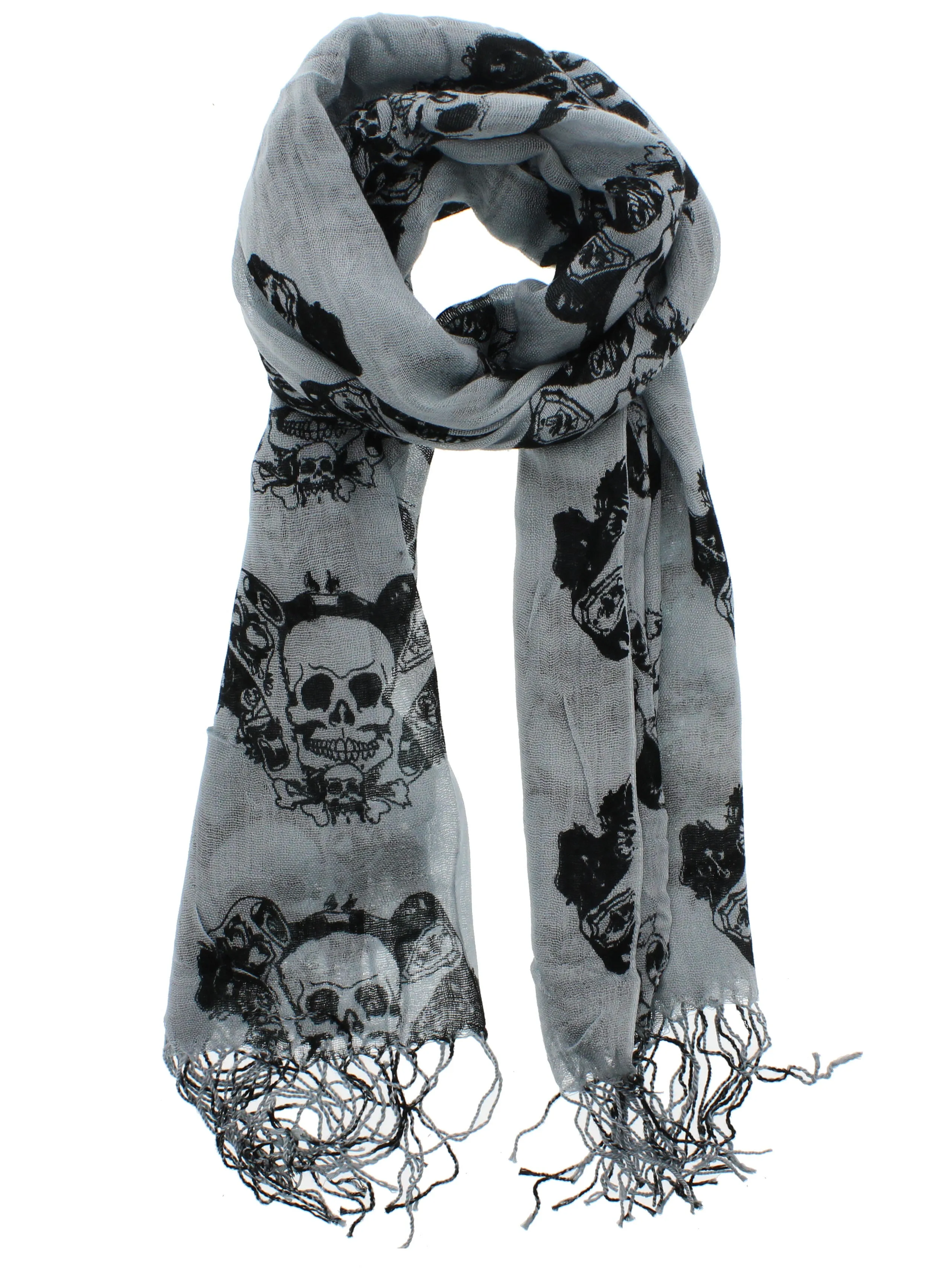 Skull & Scrolls Print Scarf